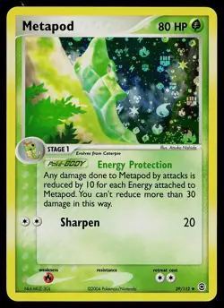 Pokemon Card - Metapod FireRed & LeafGreen 39/112 Uncommon Reverse Holo - Image 1