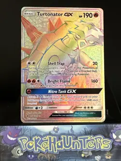 Pokemon Card Turtonator GX 148/145 Guardians Rising Secret Rainbow Rare NM - Image 1