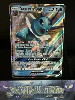 Pokemon Card Vaporeon GX SM172 Black Star Promo Sun Moon Holo Rare NM - Image 1