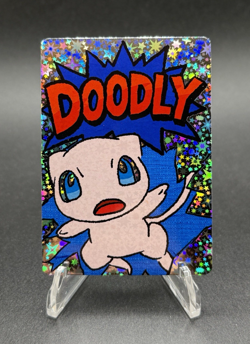 PokeDoodly Mew - 1st Edition - Full Art Holo Rare - Doodly Card - Fan Art - Image 1