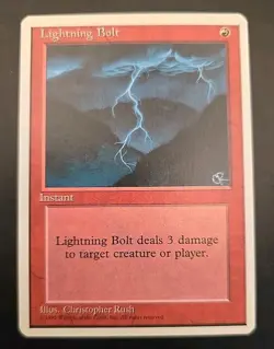 Lightning Bolt Core Set 4th Edition MTG Regular Near Mint - Image 1