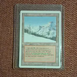 Magic: The Gathering Taiga Land Regular Revised Rare Rob Alexander - Image 1