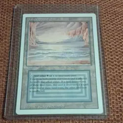 Magic: The Gathering Underground Sea Land Regular Revised Rare Rob Alexander - Image 1