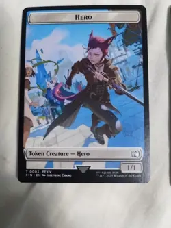 Hero (0003) Knight (T0010) Double-Sided Token Final Fantasy Regular MTG - Image 3