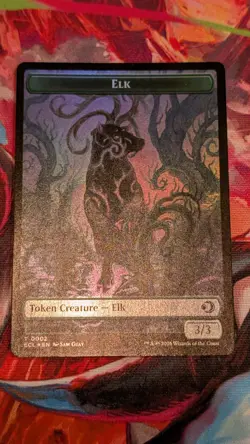 Mutavault & Elk Foil Token T0002/0011 Lorwyn Eclipsed Magic MTG NM Double Sided - Image 2