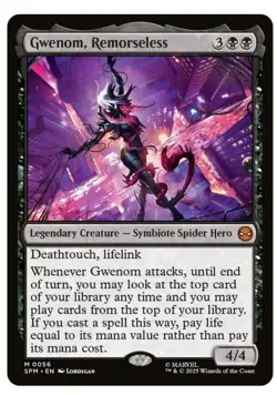 1x MTG Gwenom, Remorseless - Spider-Man Mythic! NM Mint! - Image 1
