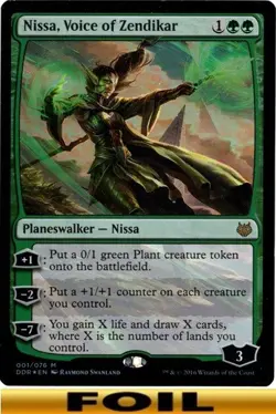 Nissa, Voice of Zendikar ** FOIL ** Duel Decks: Nissa vs. Ob Nixilis - NM MTG - Image 1