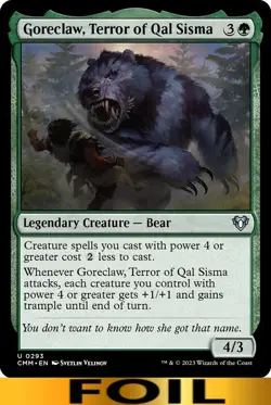 Goreclaw, Terror of Qal Sisma - FOIL #293 - Commander Masters - CUC NM MTG - Image 1