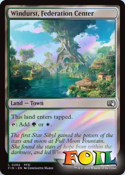 Windurst Federation Center 0292 MTG FINAL FANTASY Land NP Foil - Image 1