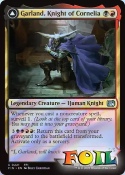 Garland Knight of Cornelia 0221 MTG FINAL FANTASY Uncommon NP Foil - Image 1