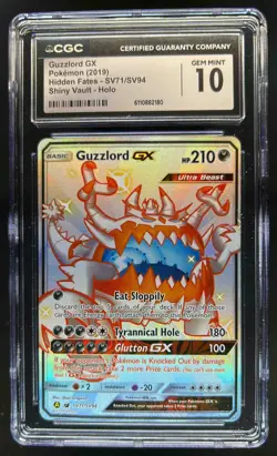 2019 Pokemon SM Hidden Fates Guzzlord GX Shiny Vault Rare #SV71/SV94 CGC 10 - Image 1