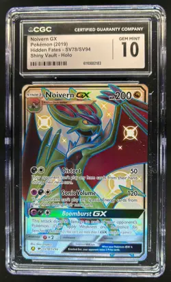 2019 Pokemon SM Hidden Fates Noivern GX Shiny Vault Rare #SV78/SV94 CGC 10 - Image 1