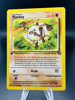 Pokemon TCG - 1st Edition - Mankey 55/64 - Jungle Set 1999 - Dutch - Image 1
