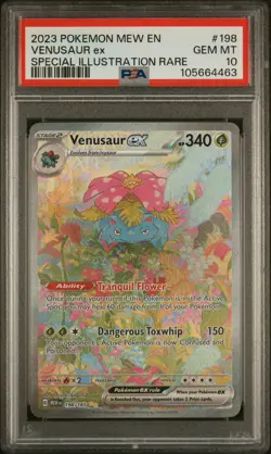 Pokemon Venusaur ex 198/165 Sv: 151 Special Illustration Rare PSA 10 - Image 1