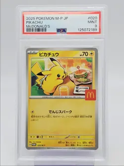 PIKACHU 2025 POKEMON JAPANESE MCDONALD'S PROMO MINT 020/M-P PSA 9 Q0004 - Image 1