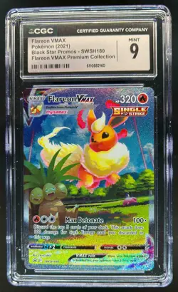 2019-2023 Pokemon SWSH Black Star Promos Flareon VM #SWSH180 CGC 9 - Image 1