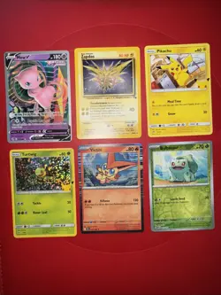Mew V 2022 113/264 World Championship Signed Pokemon , Vintage Zapdos, Pikachu - Image 1