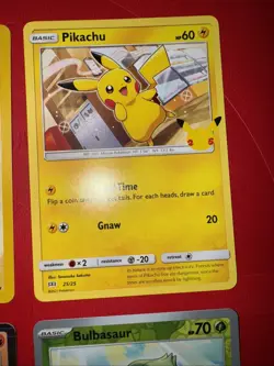 Mew V 2022 113/264 World Championship Signed Pokemon , Vintage Zapdos, Pikachu - Image 4