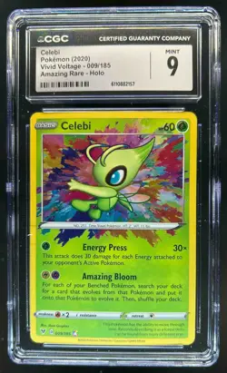 2020 Pokemon SWSH Vivid Voltage Celebi #009/185 CGC 9 - Image 1
