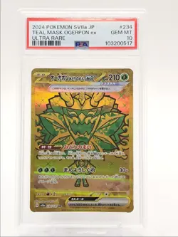 TEAL MASK OGERPON EX 2024 POKEMON JPN FESTIVAL ULTRA RARE 234/187 PSA 10 Q0004 - Image 1