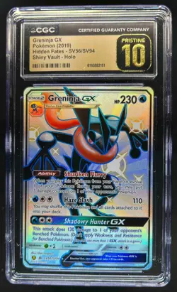 2019 Pokemon SM Greninja GX Shiny Vault Rare #SV56/SV94 CGC 10 Pristine - Image 1