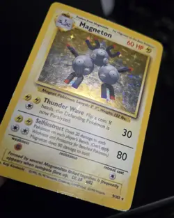 Pokemon TCG - MAGNETON - #9 - HOLO - RARE - UNLIMITED - BASE SET (1999) - HP/MP - Image 2