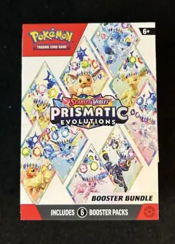 Pokemon TCG Prismatic Evolutions Booster Bundle 6 Packs - Sealed Box and New - Image 1