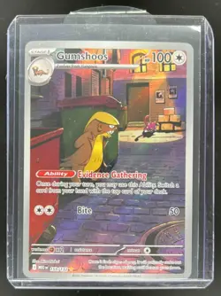 2025 Pokemon Mega Evolution Gumshoos Illustration Rare #153/132 - Image 1
