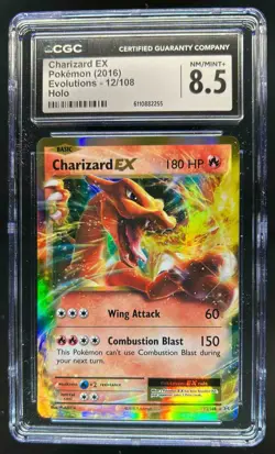 2016 Pokemon XY Evolutions Charizard Holo #12/108 CGC 8.5 - Image 1
