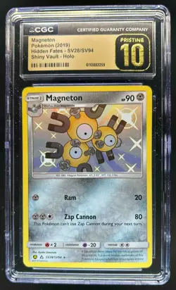 2019 Pokemon Hidden Fates Magneton Shiny Vault Rare #SV28/SV94 CGC 10 Pristine - Image 1