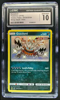 2019 Pokemon SM Hidden Fates Guzzlord Shiny Vault Rare #SV26/SV94 CGC 10 - Image 1
