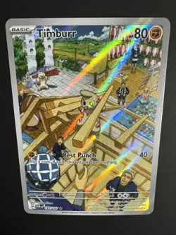 Pokemon TCG Timburr Illustration Rare SV06 Twilight Masquerade 183/167 NM - Image 3