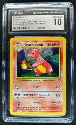 2023 Pokemon Classic Charmeleon Charizard & Ho Oh ex Deck Holo #002/034 CGC 10 - Image 1