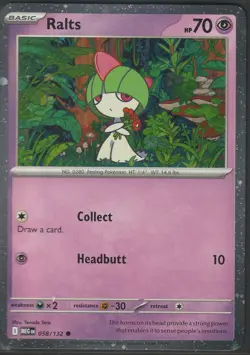 Ralts 058/132 Cosmos Holo Mega Evolution Promo Pokemon TCG - Image 1