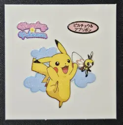 Japanese Pikachu & Cutiefly Daiichi Pan Deco Sticker Blooming Pokemon TCG NM - Image 1