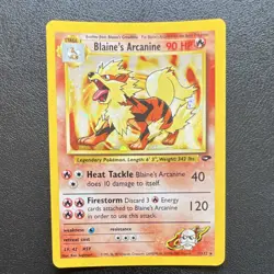 Blaine’s Arcanine Holo Rare Gym Challenge 1/132 Pokemon TCG NM - Image 1