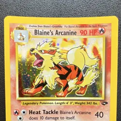 Blaine’s Arcanine Holo Rare Gym Challenge 1/132 Pokemon TCG NM - Image 3