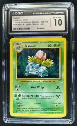 2023 Pokemon Classic Collection Ivysaur Venusaur & Lugia ex Deck #002/034 CGC 10 - Image 1