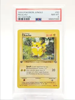 PIKACHU 1999 POKEMON JUNGLE 1ST EDITION COMMON 60/64 PSA 8 Q0004 - Image 1
