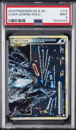 2010 POKEMON HEARTGOLD & SOULSILVER #114 LUGIA LEGEND-HOLO PSA 9 - Image 1