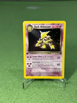 Pokemon Dark Alakazam 1/82 Team R 1st Edition Holo evo set. Rare swirl 💫 NM - Image 1