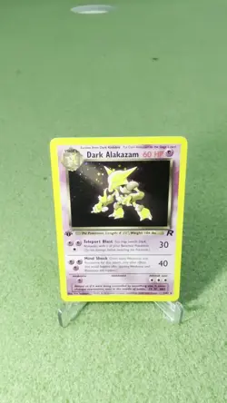 Pokemon Dark Alakazam 1/82 Team R 1st Edition Holo evo set. Rare swirl 💫 NM - Image 2