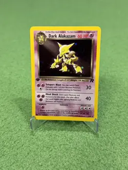 Pokemon Dark Alakazam 1/82 Team R 1st Edition Holo evo set. Rare swirl 💫 NM - Image 3