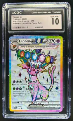 2023-25 Pokemon SV Black Star Promos SVP EN Espeon ex #175 CGC 10 - Image 1