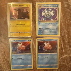 Detective Pikachu Pokemon Card Bundle - 4 Card - Image 1