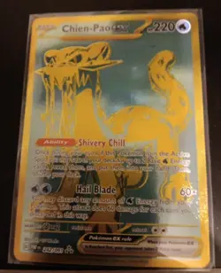Pokemon TCG Chien-Pao EX 242/091 Paldean Fates Holo Card - Image 1