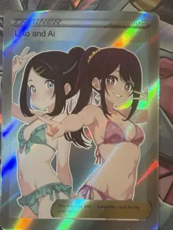 Pokemon Liko & Ai Anime Waifu Custom DIY Trainer Art Sexy Pokemon card - Image 1
