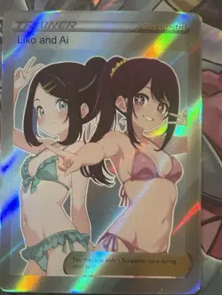 Pokemon Liko & Ai Anime Waifu Custom DIY Trainer Art Sexy Pokemon card - Image 2