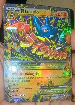Pokemon TCG M Lucario EX Holo Card 55/111 XY-Furious Fists - Image 1