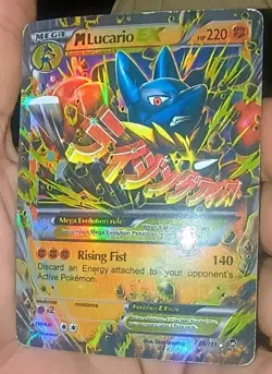 Pokemon TCG M Lucario EX Holo Card 55/111 XY-Furious Fists - Image 2